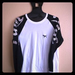 VS Pink long sleeve bling T-shirt